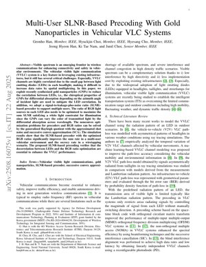 PDF Document Cover - Multi-User SLNR-Based Precoding with Gold Nanoparticles in Vehicular VLC Systems